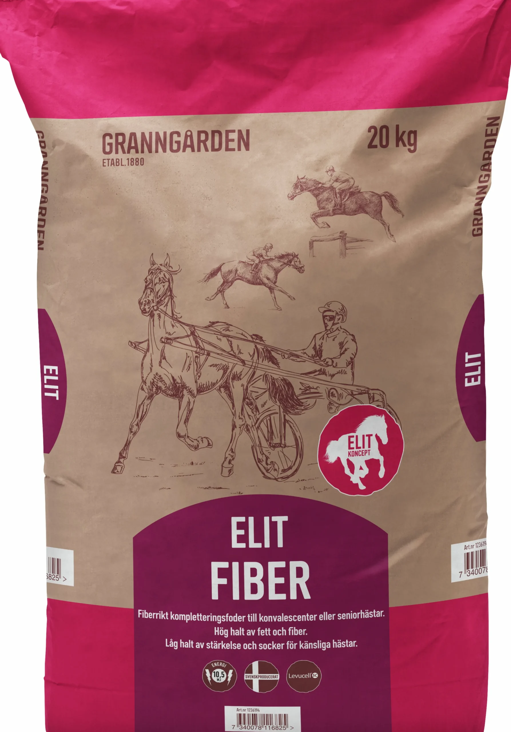 Hästfoder Elit Fiber 20kg>Granngården Online