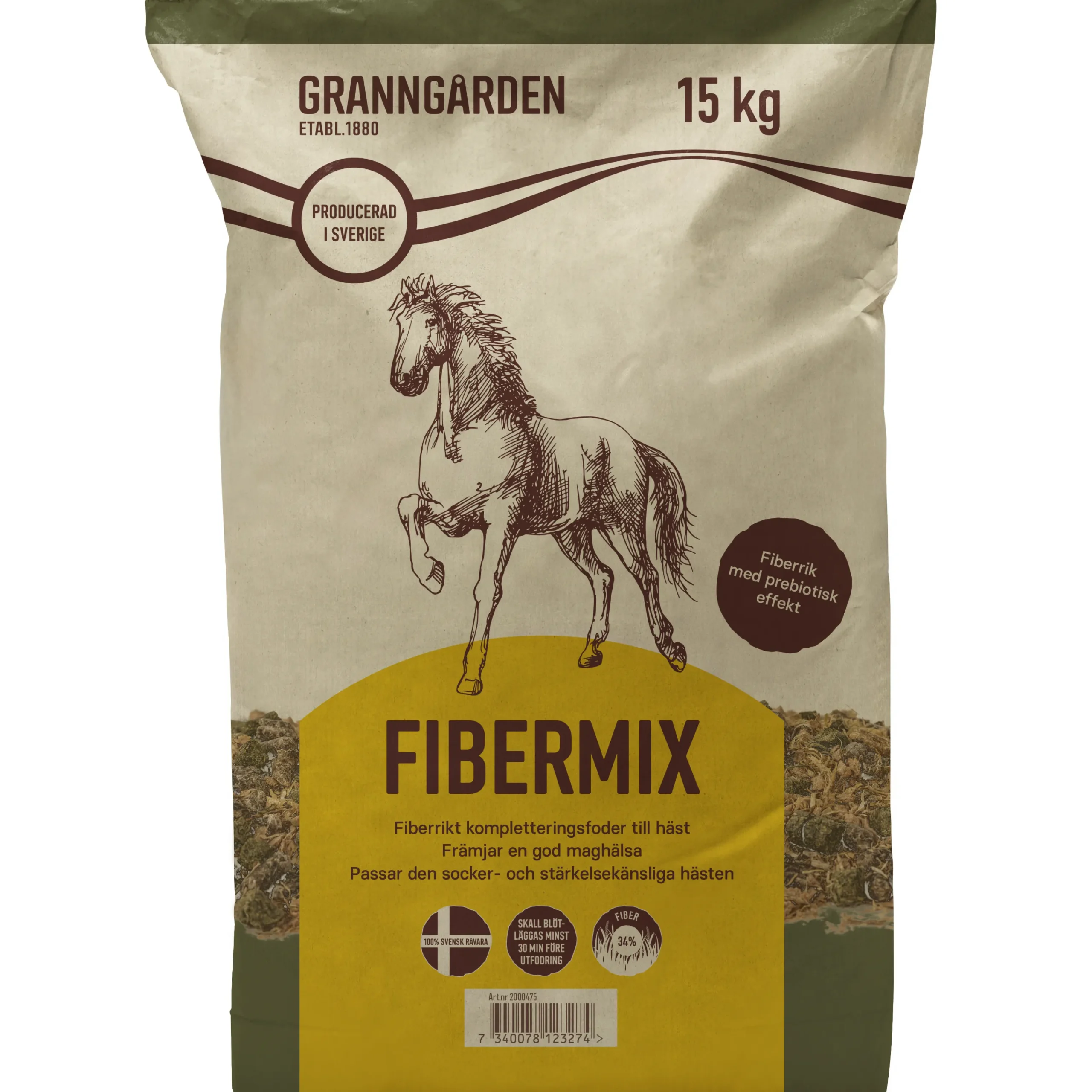 Hästfoder Fibermix 15kg>Granngården Sale