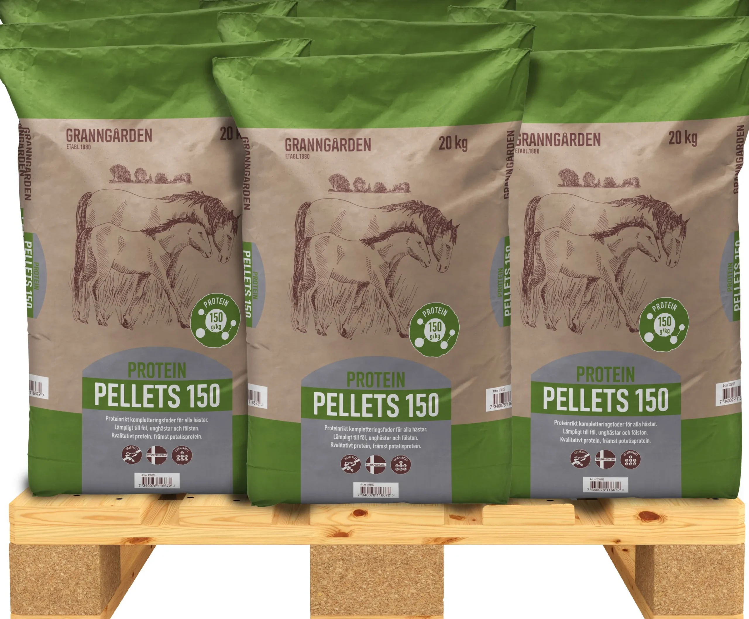 Hästfoder Protein Pellets 150 20kg>Granngården Clearance