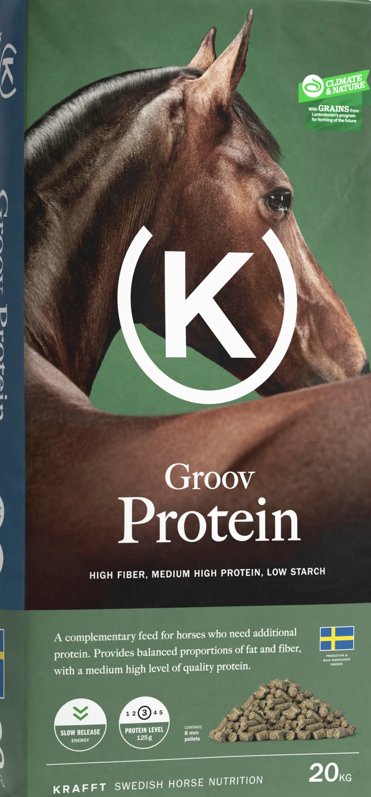 Hästfoder Groov Protein Pellets 20kg>Krafft New