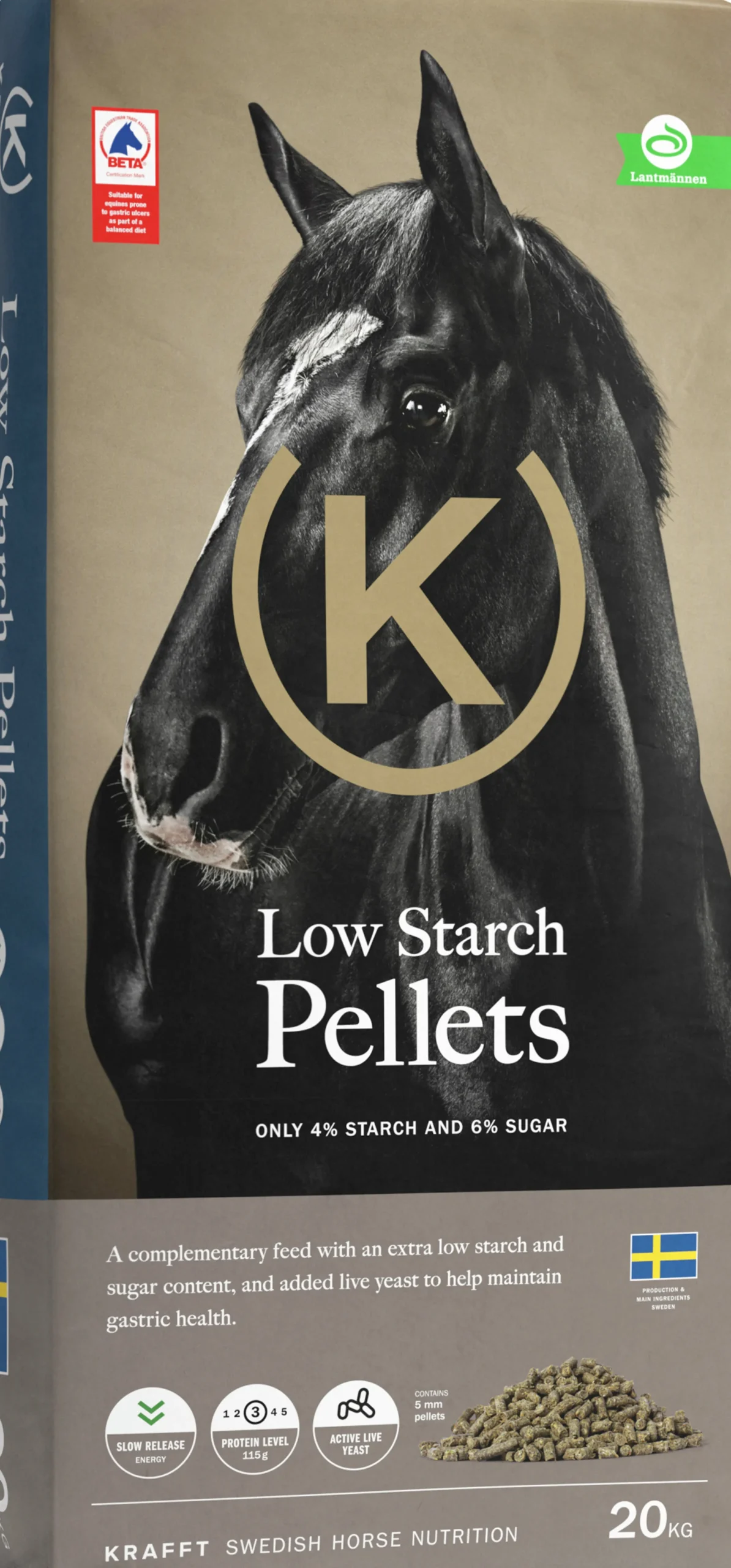 Hästfoder Low Starch Pellets 20kg>Krafft