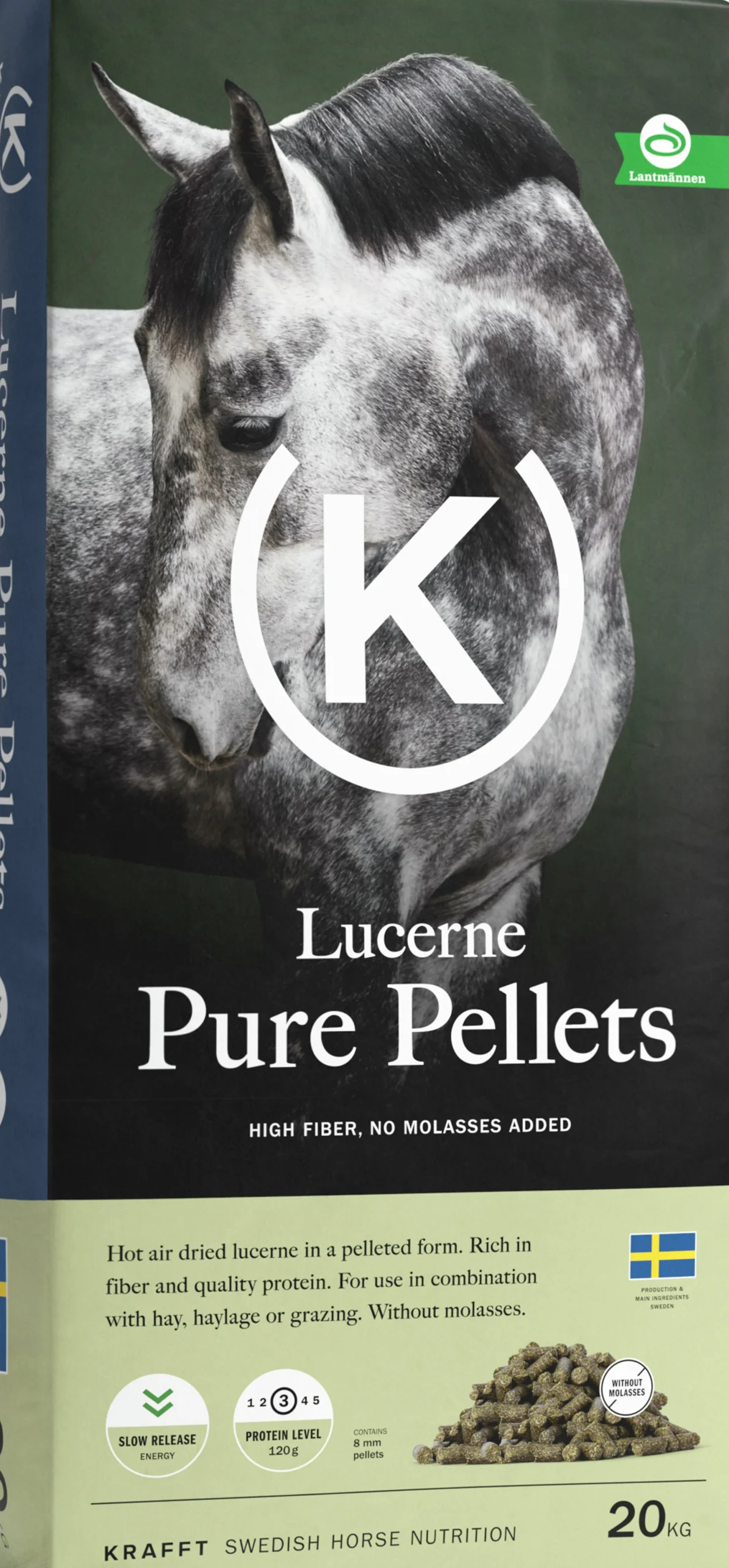 Hästfoder Lucerne Pure pellets 25kg>Krafft