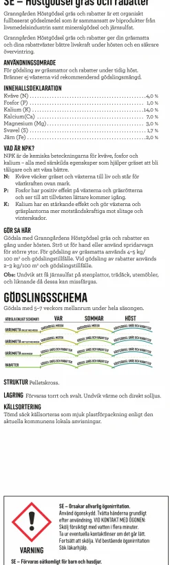 Höstgödsel Gräs & Rabatter 12kg><noscript><img width=