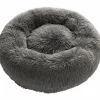Hundbädd Loppa Donut Fluffig Antracitgrå 60cm>Hunter