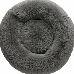 Hundbädd Loppa Donut Fluffig Antracitgrå 60cm><noscript><img width=