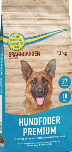 Hundfoder Premium 13kg>Granngården Discount