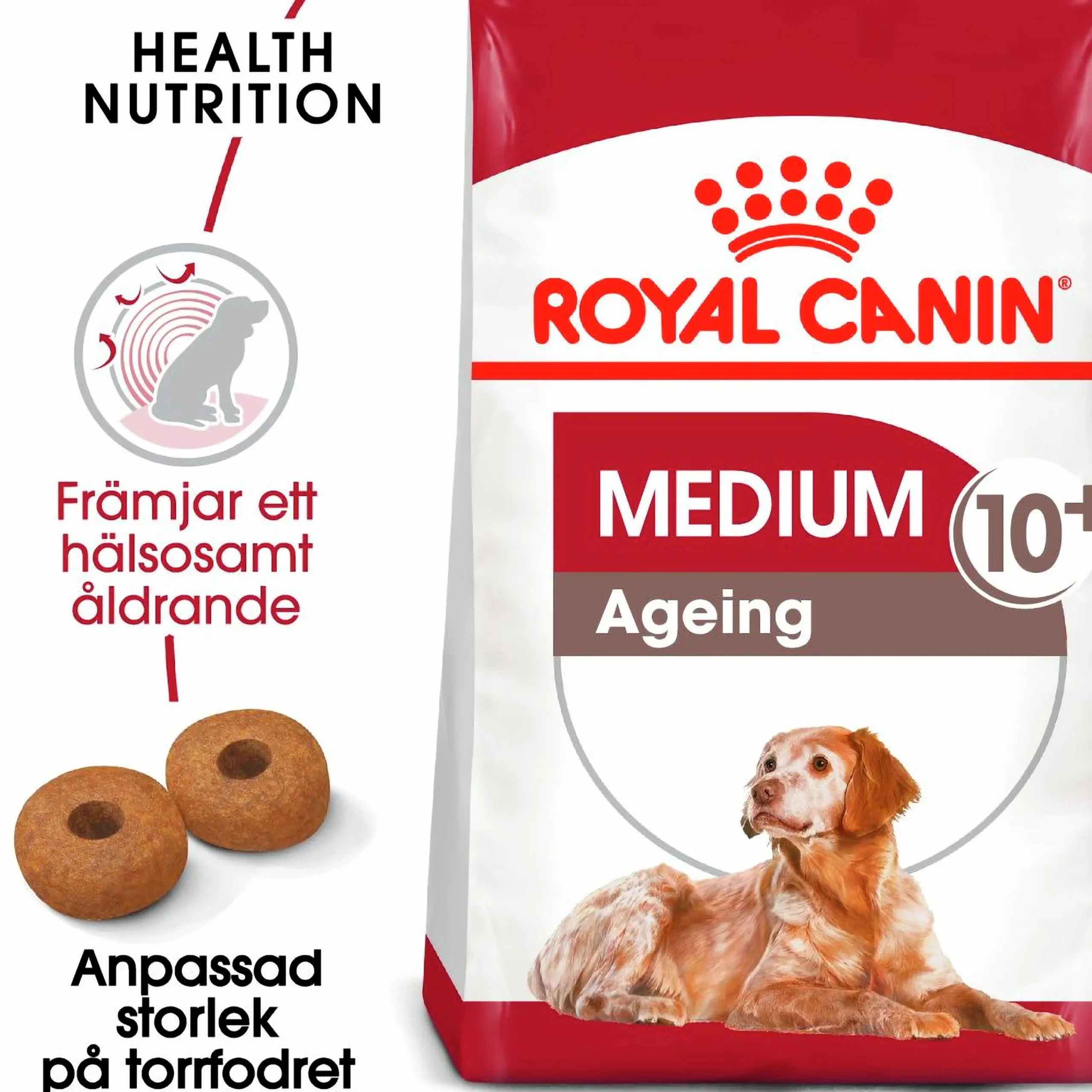 Hundfoder Medium Ageing 10+ 15kg>Royal Canin Hot