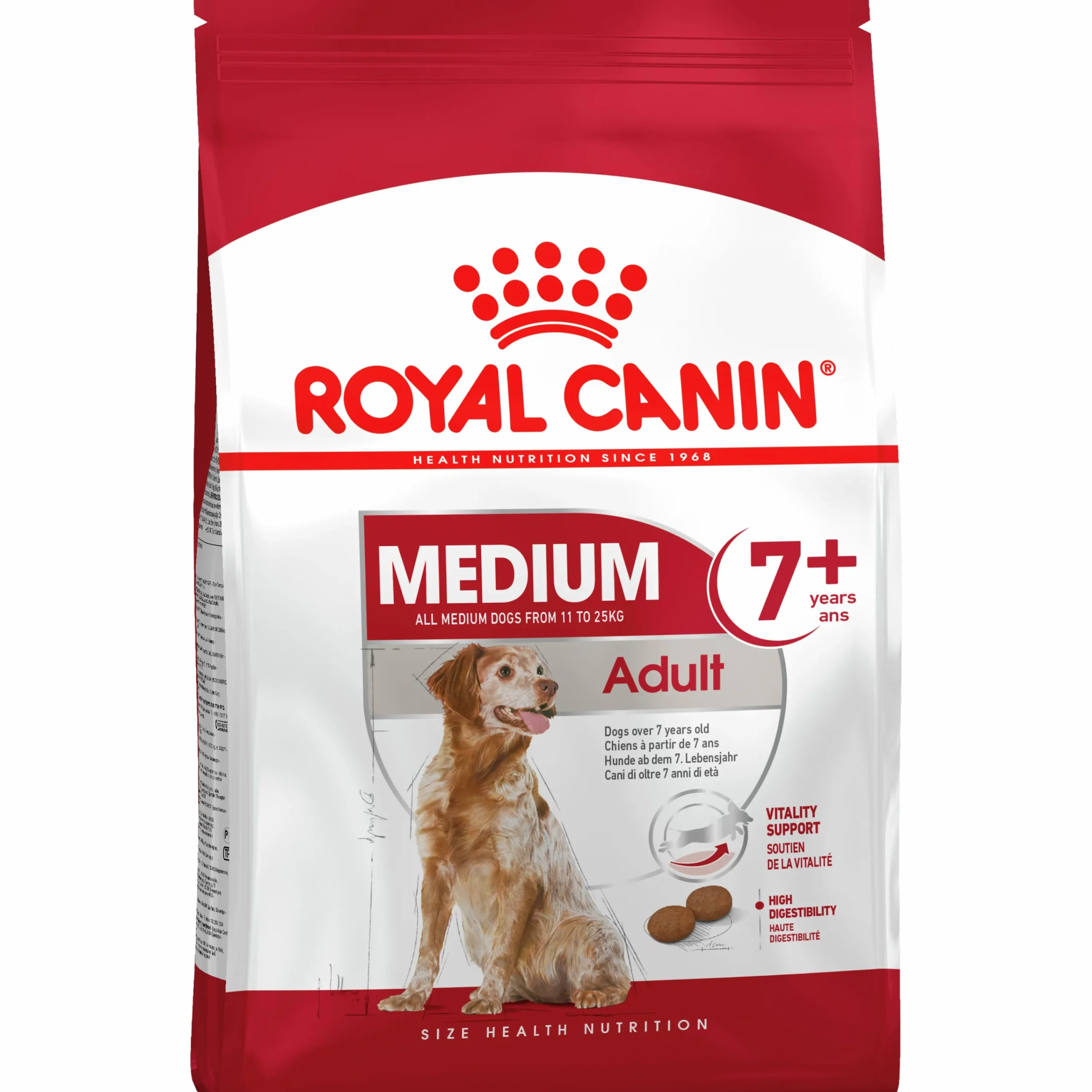 Hundfoder Medium Adult 7+ 15kg>Royal Canin Best