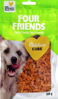 Hundgodis Four Friends Chicken cubes 100g>FourFriends Sale