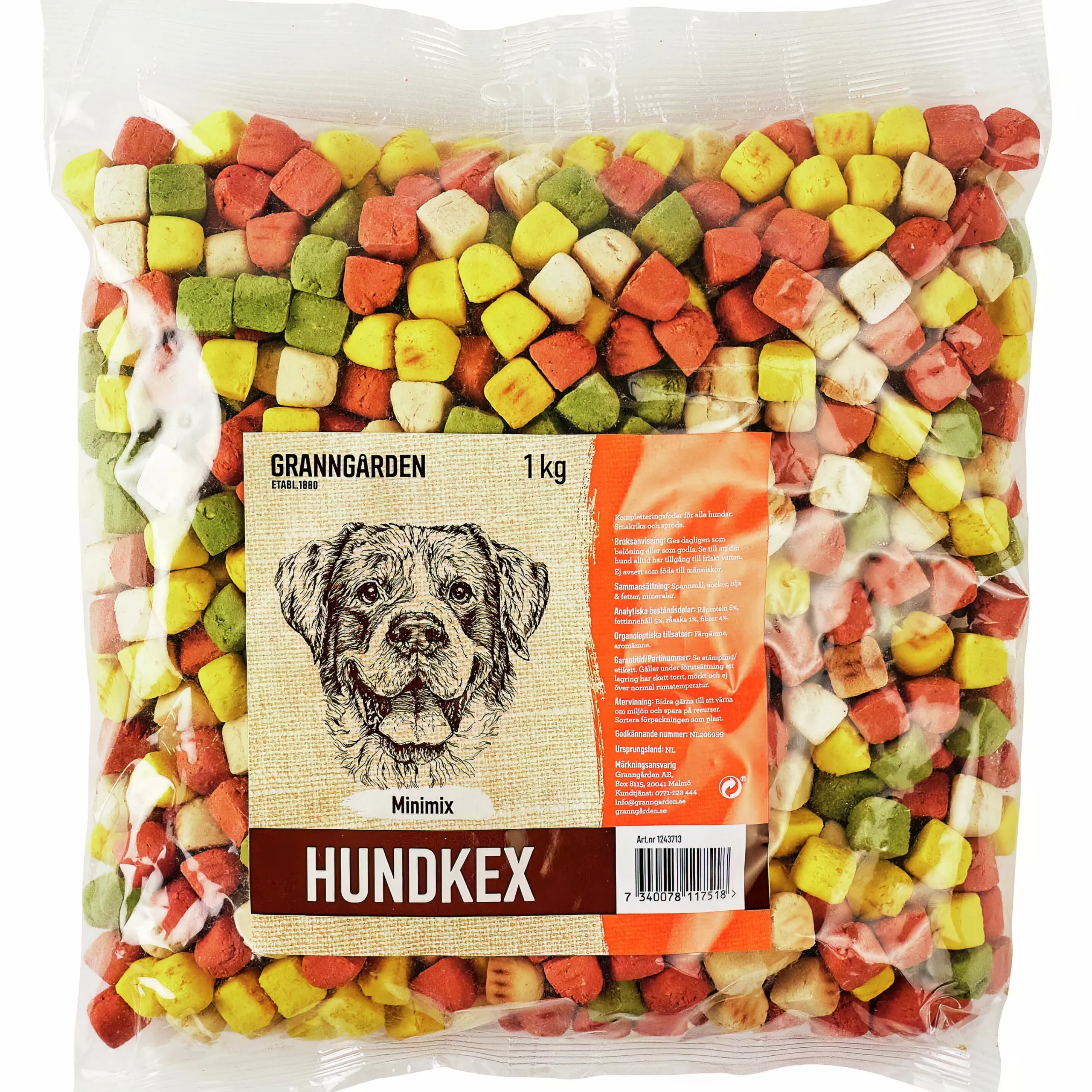 Hundkex Minimix 1kg>Granngården Hot