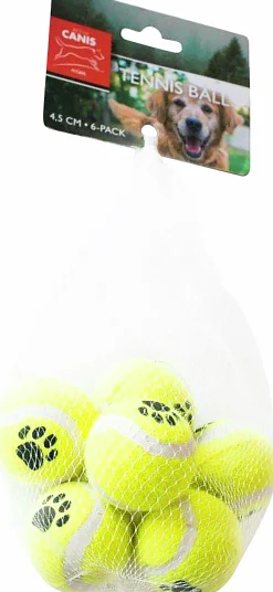 Hundleksak Tennisboll 4,5cm 6-p>Active Canis