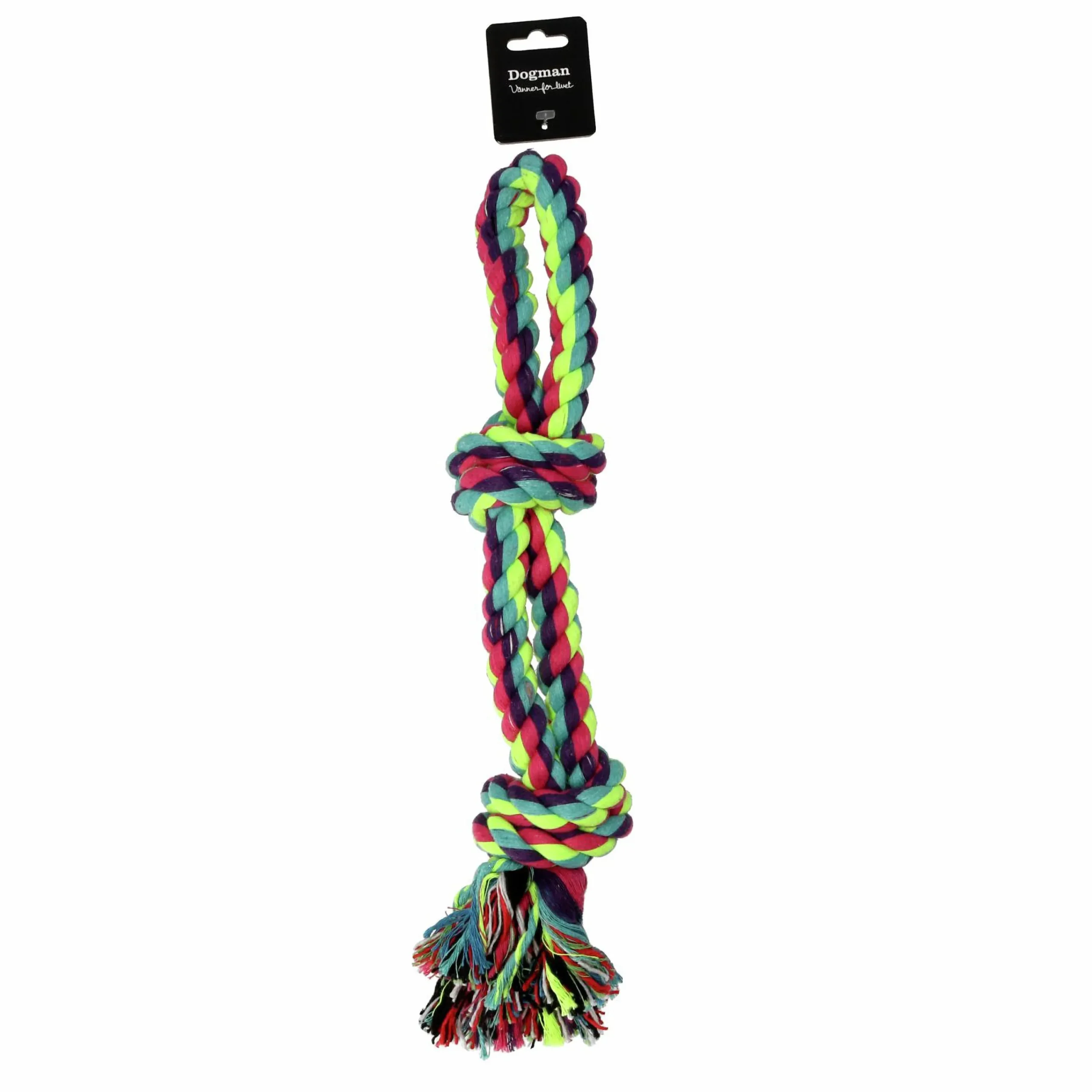 Hundleksak Rep Dubbelt Flerfärgad XL 45cm>Dogman New