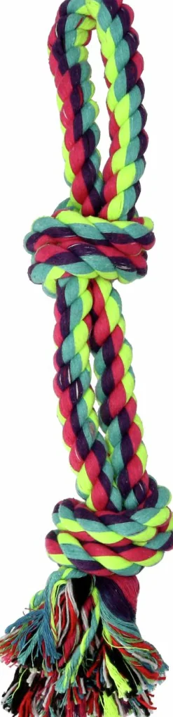 Hundleksak Rep Dubbelt Flerfärgad XL 45cm>Dogman New