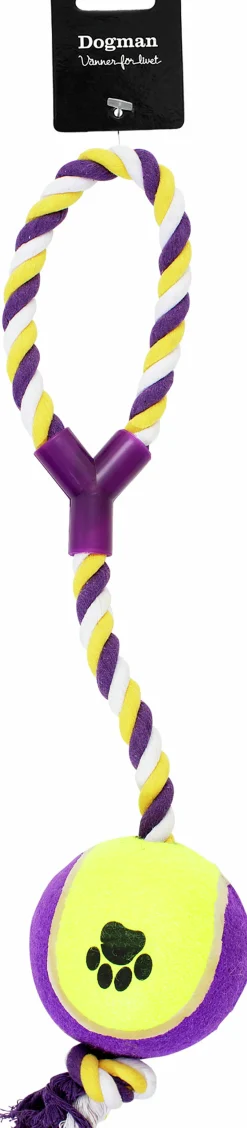 Hundleksak Rep med Boll Lila XL 53cm>Dogman New