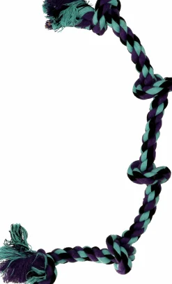 Hundleksak Rep med 5 knutar Turkos XL 59cm>Dogman Online