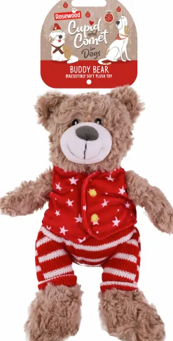 Hundleksak Jul Buddy Bear 30cm><noscript><img width=
