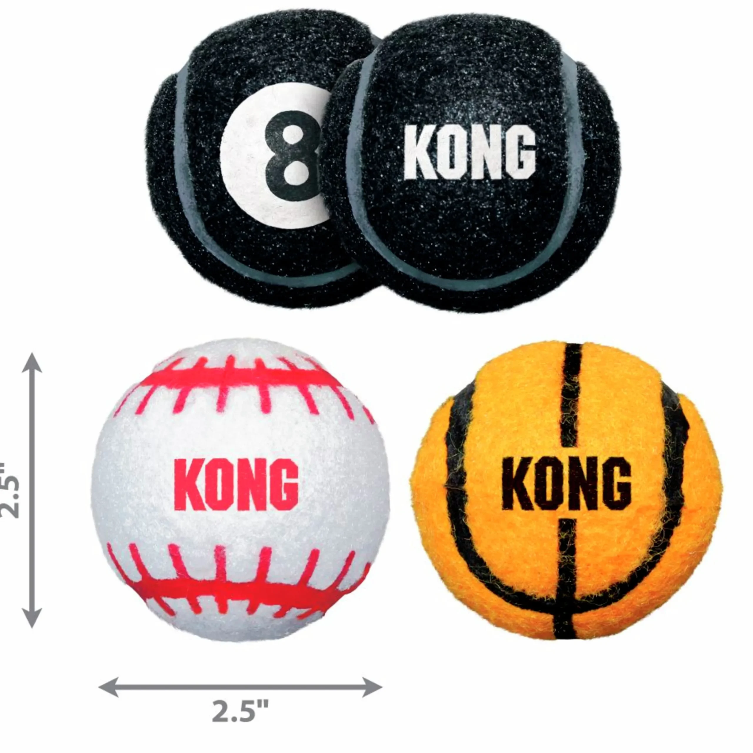 Hundleksak Sport Balls Flerfärgade M 3-p>Kong Online