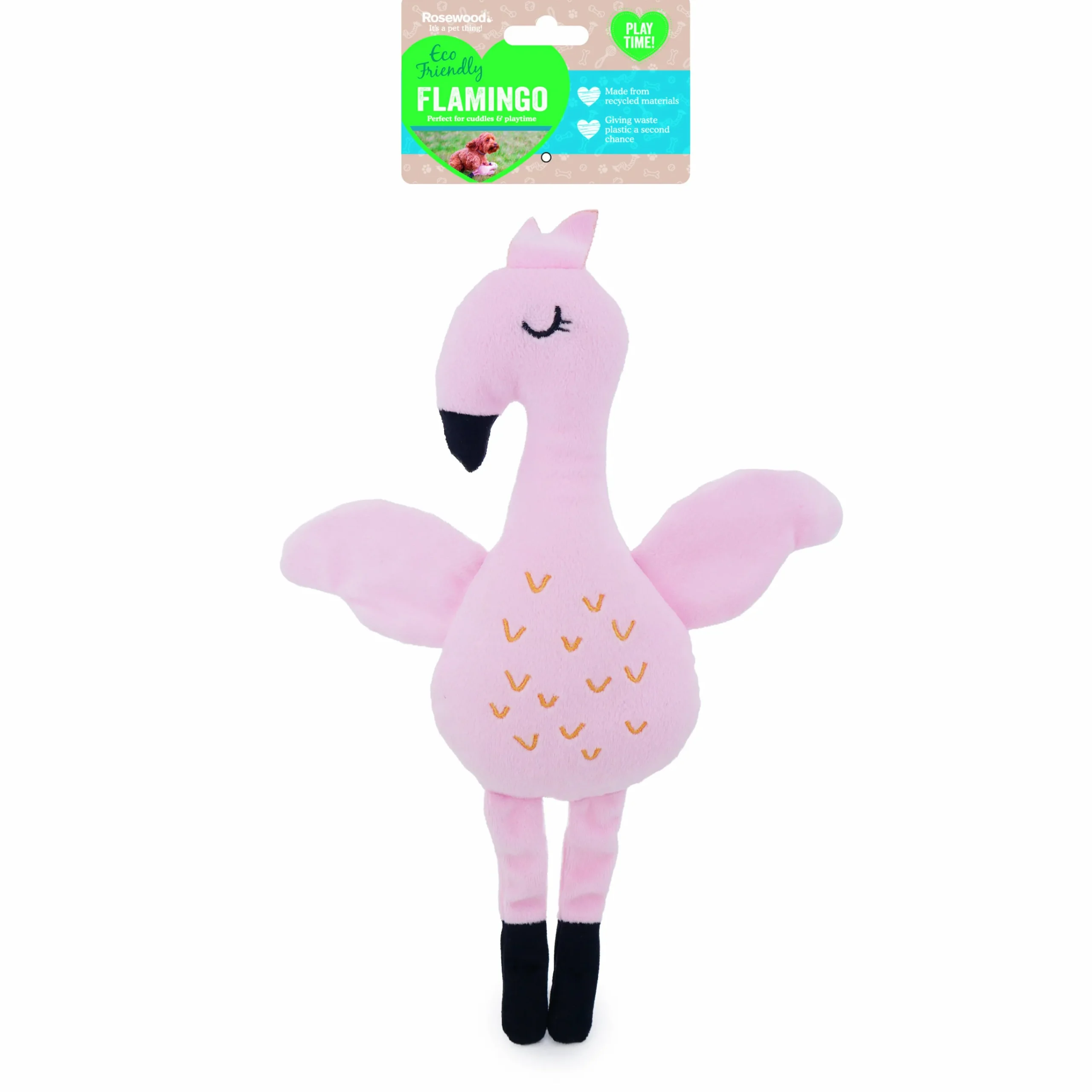 Hundleksak Eco Friendly Flamingo Rosa 32cm>Rosewood Outlet