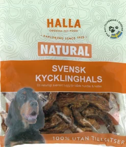 Hundtugg Halla Svensk kycklinghals 180g>Halla Petfood New