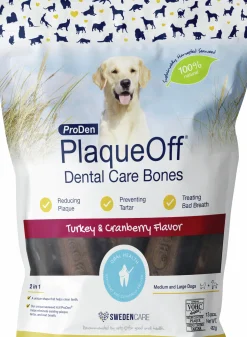 Hundtugg PlaqueOff Dental Bones Turkey/Cranberry 482g 13-p>ProDen PlaqueOff New