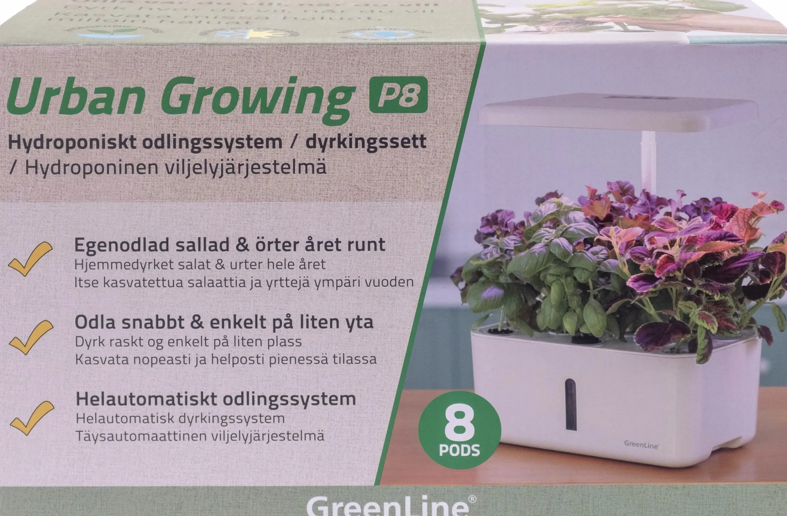 Hydroponik odling Urban Growing Odlinget>GreenLine New