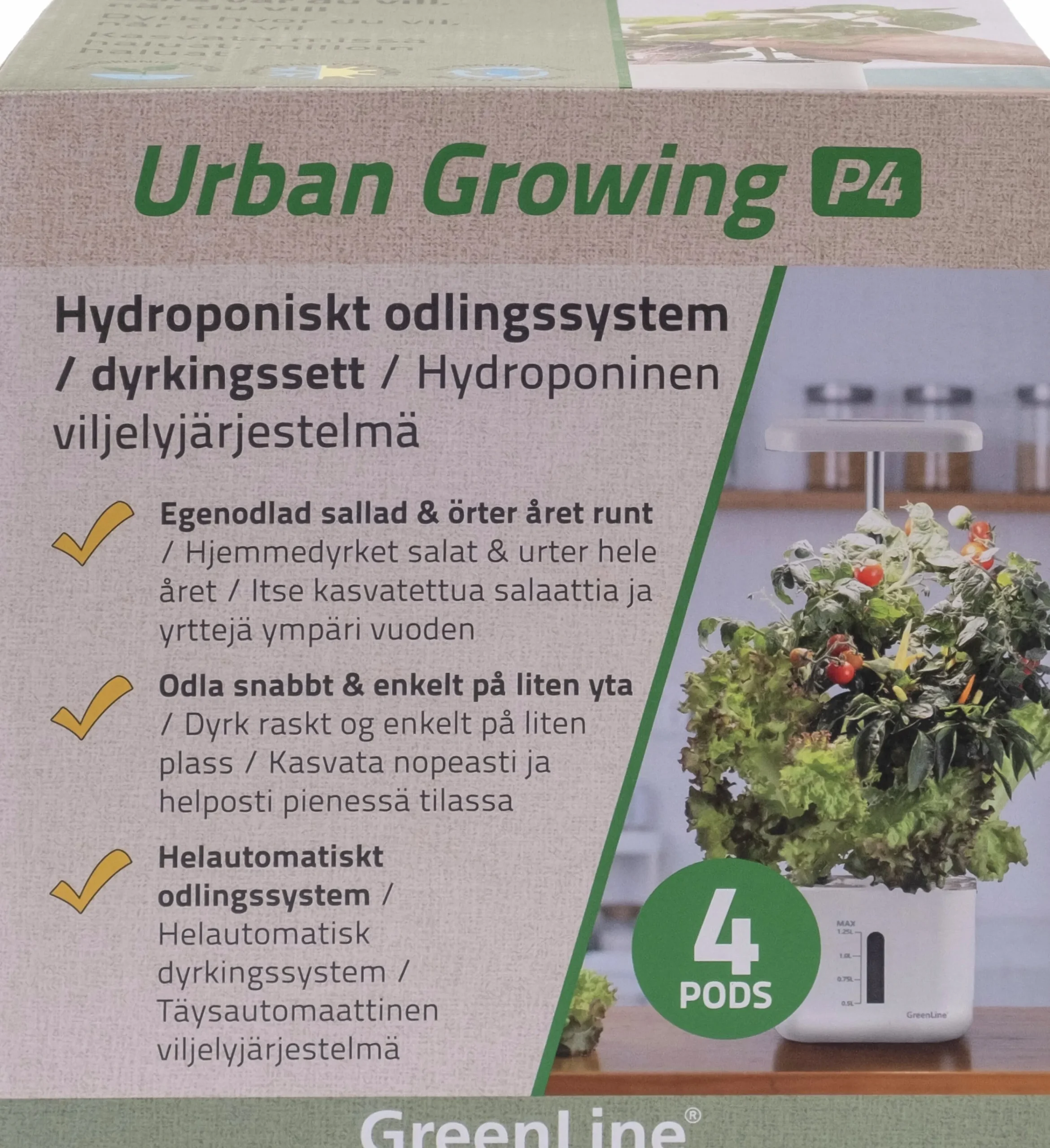 Hydroponik odling Urban Growing Odlinget>GreenLine New