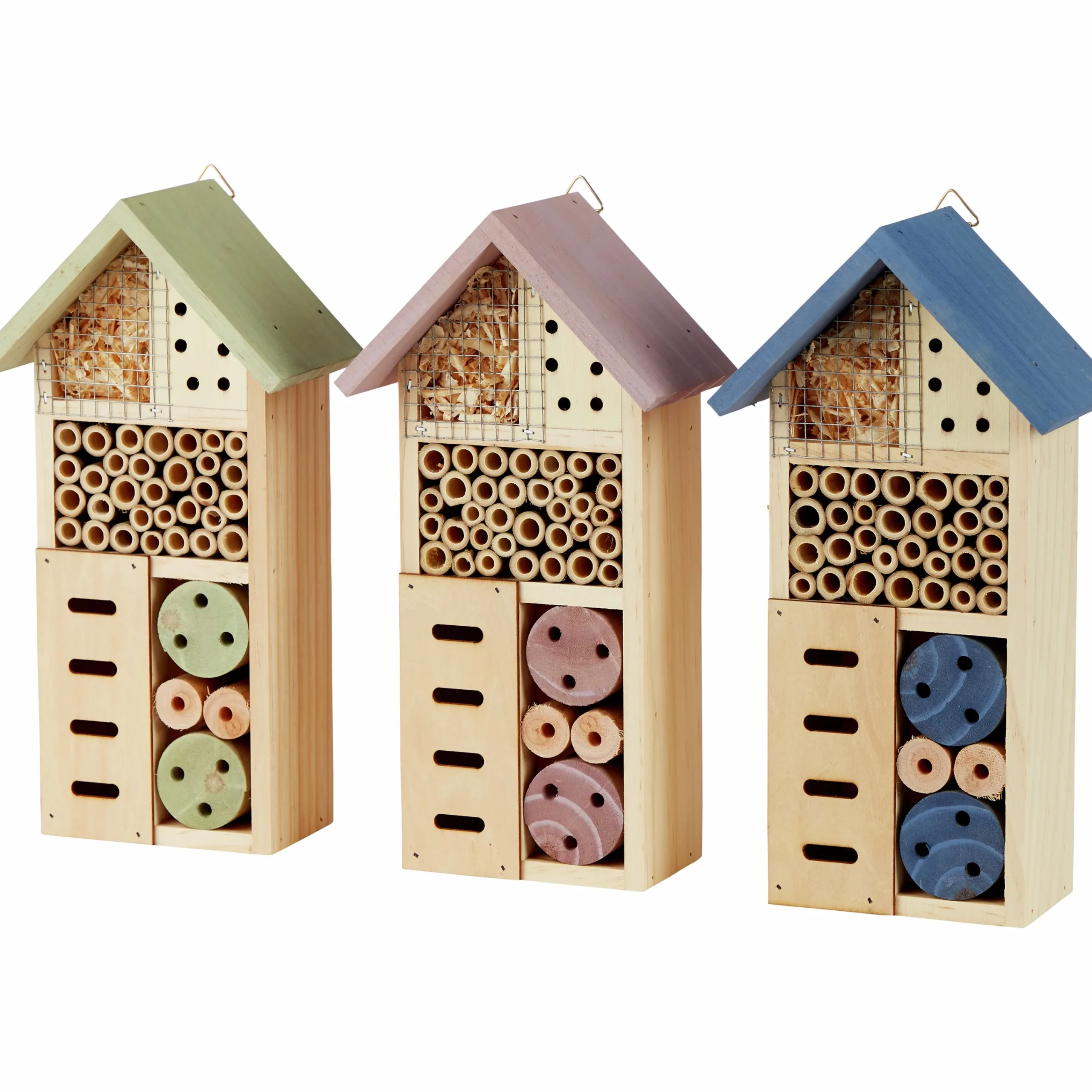 Insektshotell Blandade färger 13x8,5x26cm>Grouw Outlet