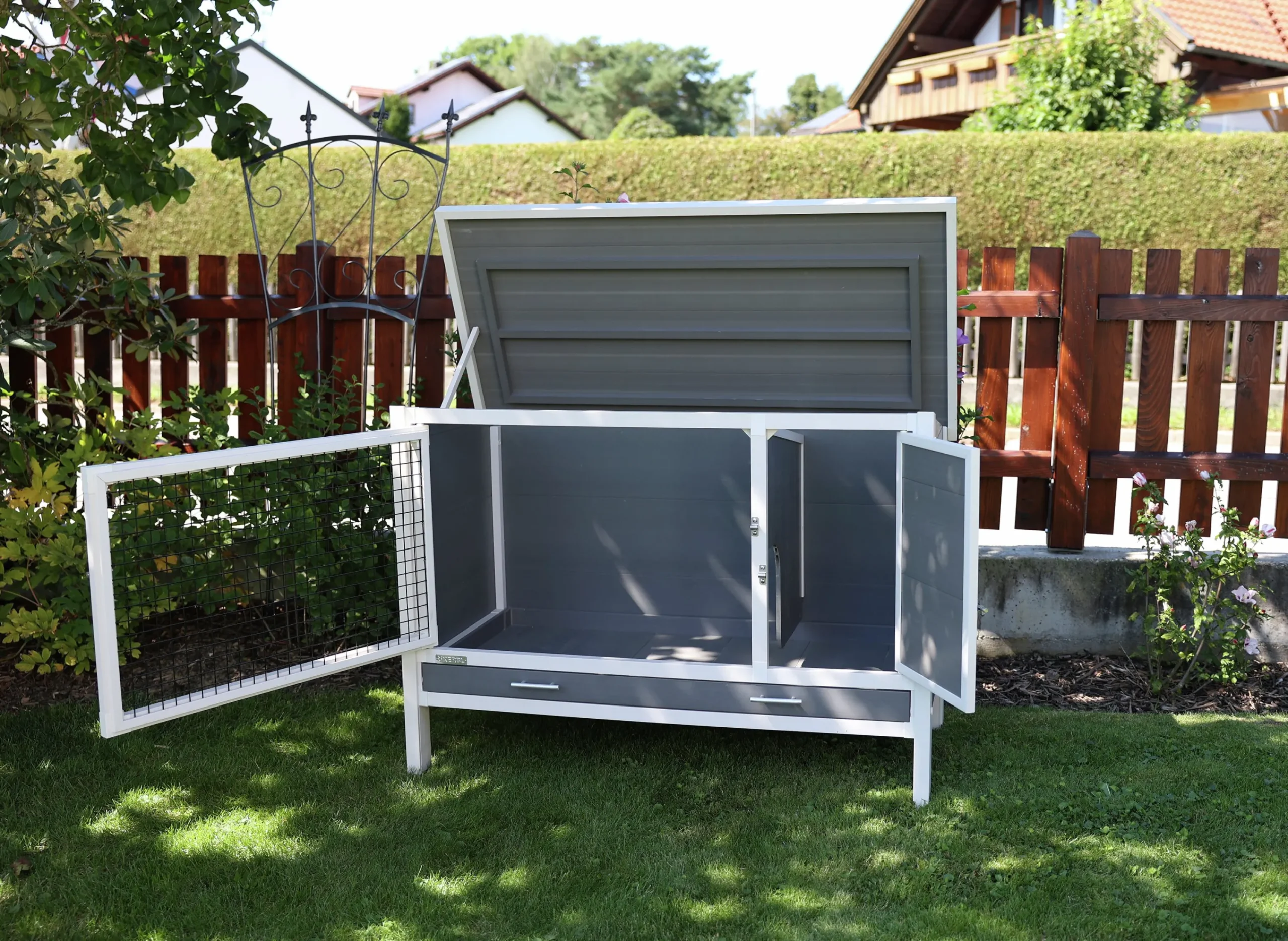 Kaninbur Underhållsfri Eco Plast Samy 116x57x82cm>Kerbl Discount