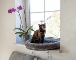 Kattbädd Fönsterbädd Grå 55cm><noscript><img width=