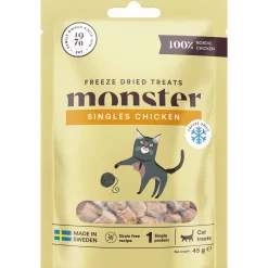 Kattgodis Cat Treats Freeze Dried Chicken 45g>Monster New