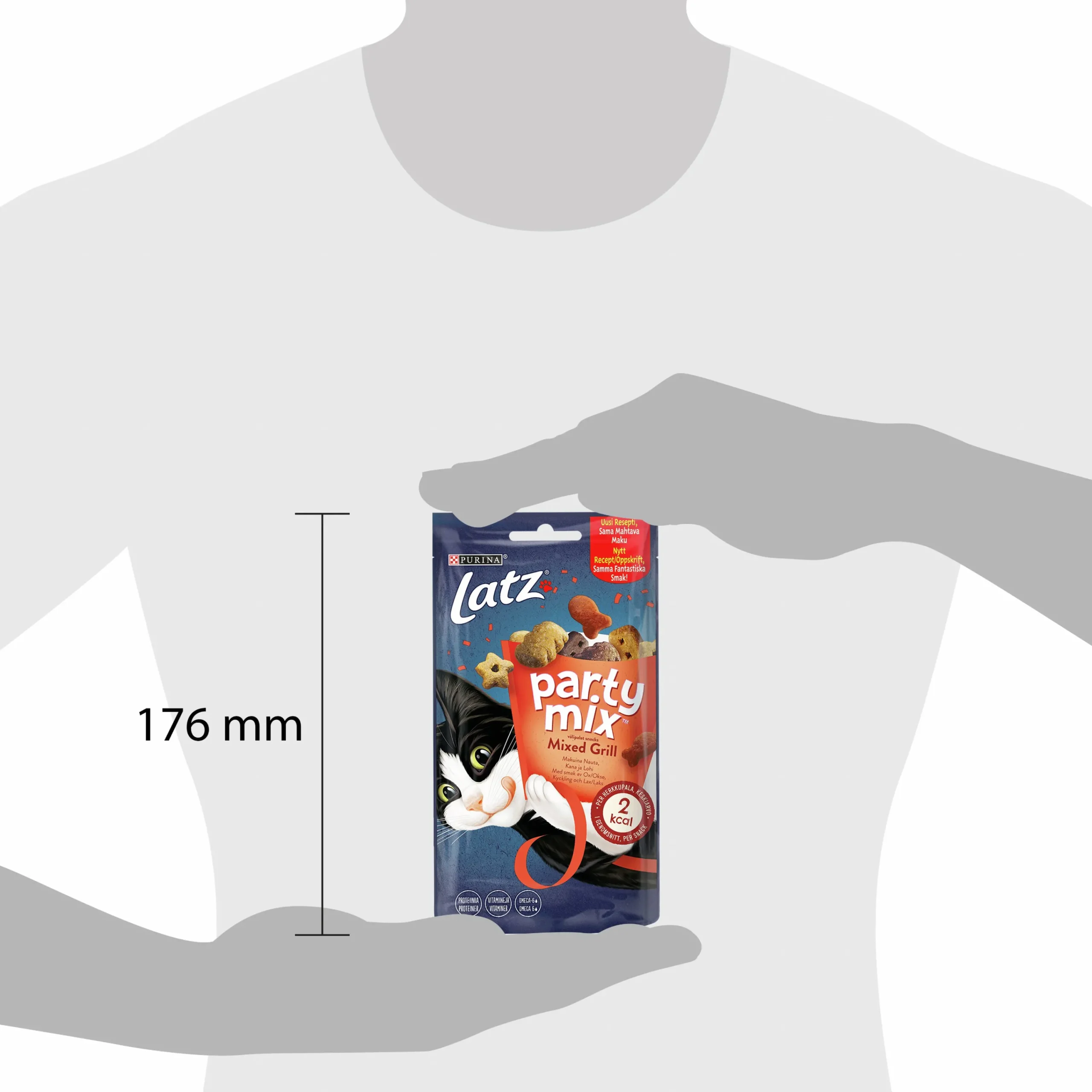 Kattgodis Purina PartyMix Grill 60g>Latz Hot