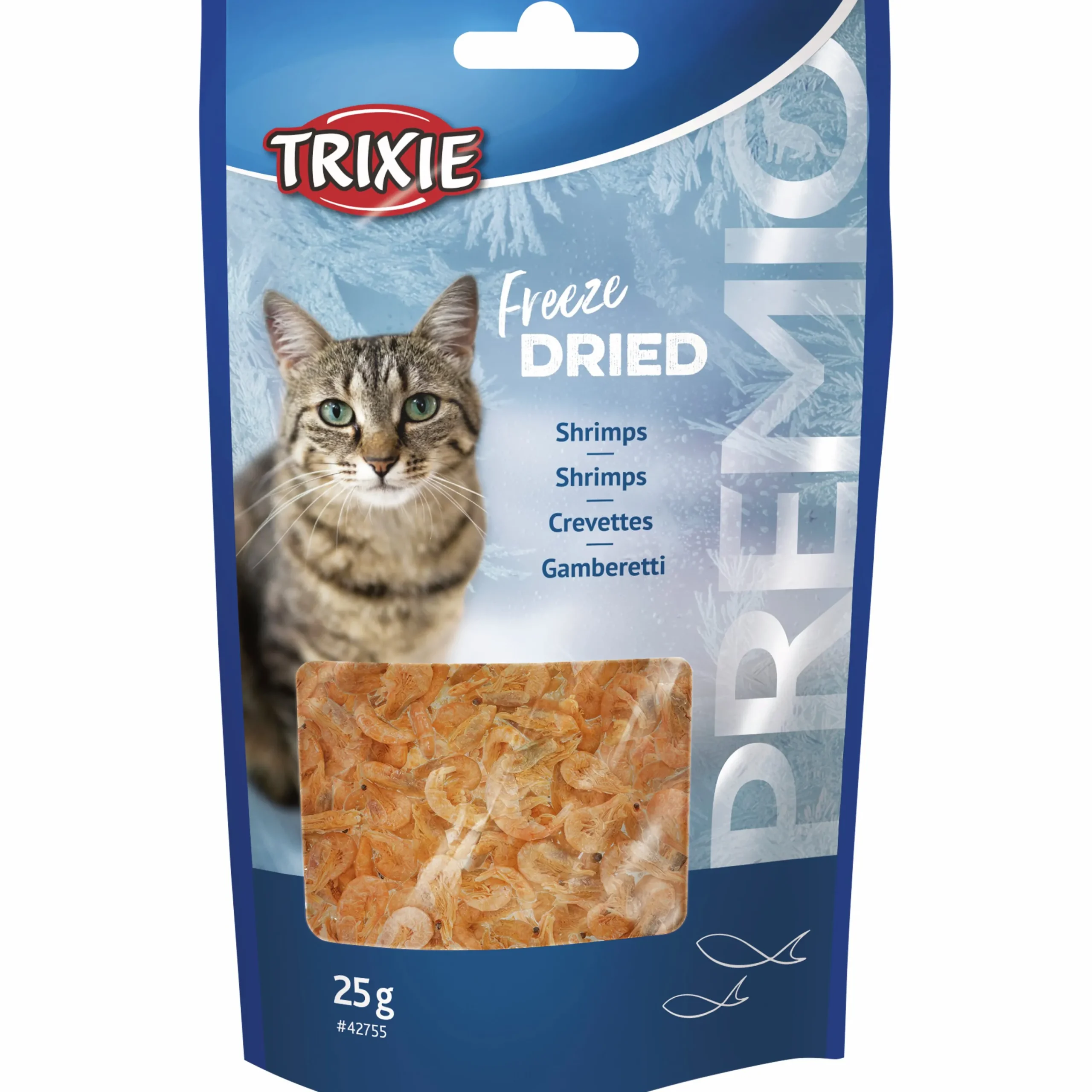 Kattgodis Premio Frystorkade Räkor 25g>Trixie Clearance