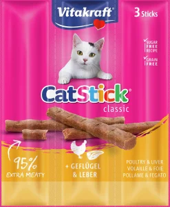 Kattgodis Cat Stick Mini Pinnar Kyckling/Lever 3-p>Vitakraft New