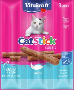 Kattgodis Cat Stick Mini Pinnar Lax 3-p>Vitakraft Hot