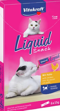 Kattgodis LiquidSnack Kyckling/Taurin 6x15g>Vitakraft Outlet