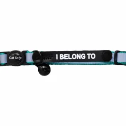 Katthalsband med namn Stina Turkos 10mm x 21-30cm>Dogman Discount