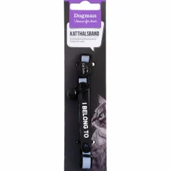 Katthalsband med namn Stina Svart 10mm x 21-30cm>Dogman Outlet