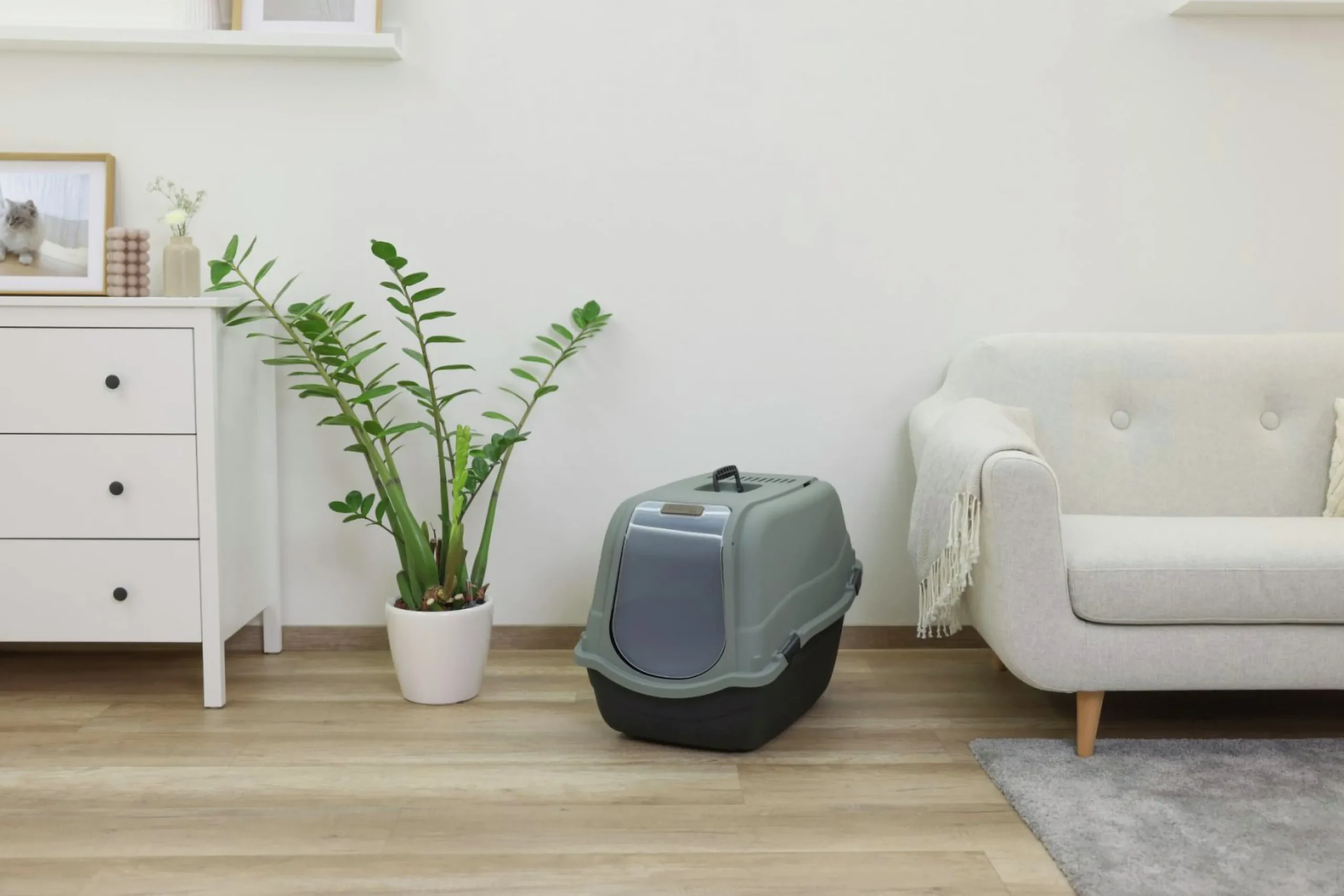 Kattlåda Emma Eco Svart/Grågrön 65x44x46cm>Kerbl Best
