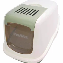 Kattlåda EcoHus Salviagrön/Creme 56x39x37,5cm><noscript><img width=