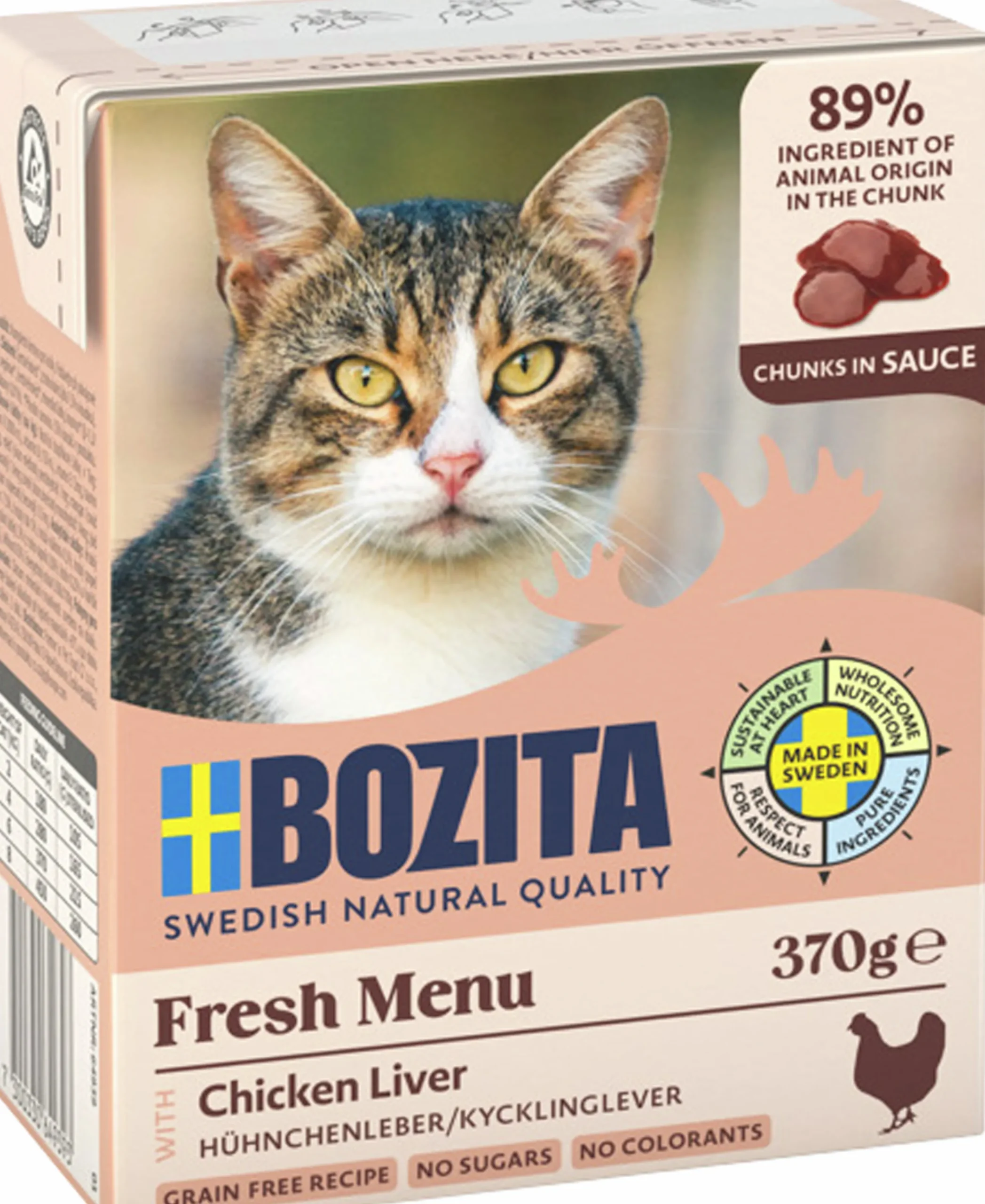 Kattmat Bitar i Sås Kycklinglever 370g>Bozita Outlet