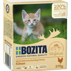 Kattmat Kitten Bitar i sås med Kyckling 370g>Bozita