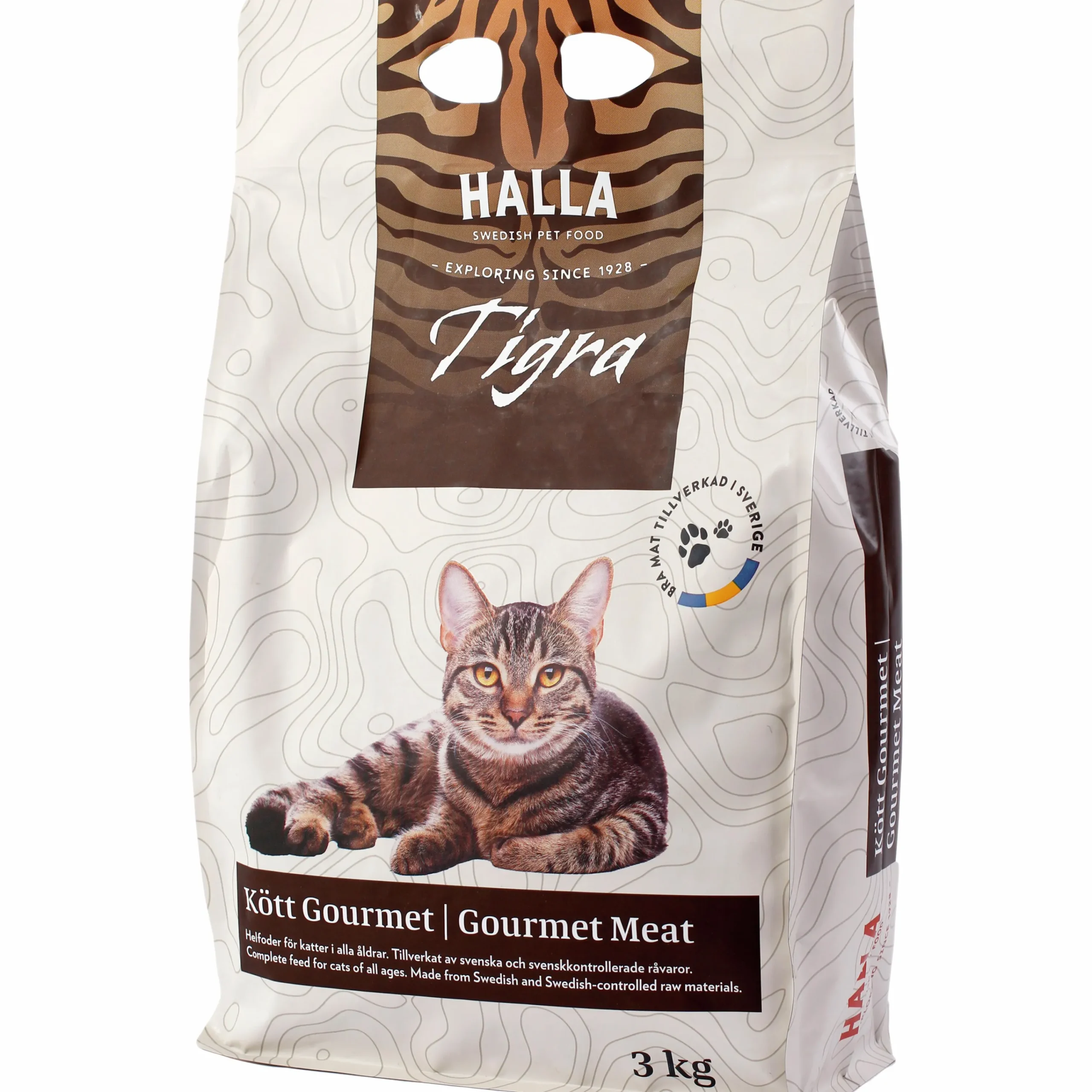 Kattmat Halla Tigra Kattunge & Adult Kött Gourmet 3kg>Halla Petfood