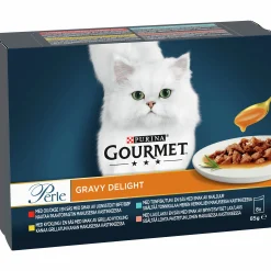 Kattmat Gourmet Perle Delight Menybox i sås 8x85g>Purina Outlet