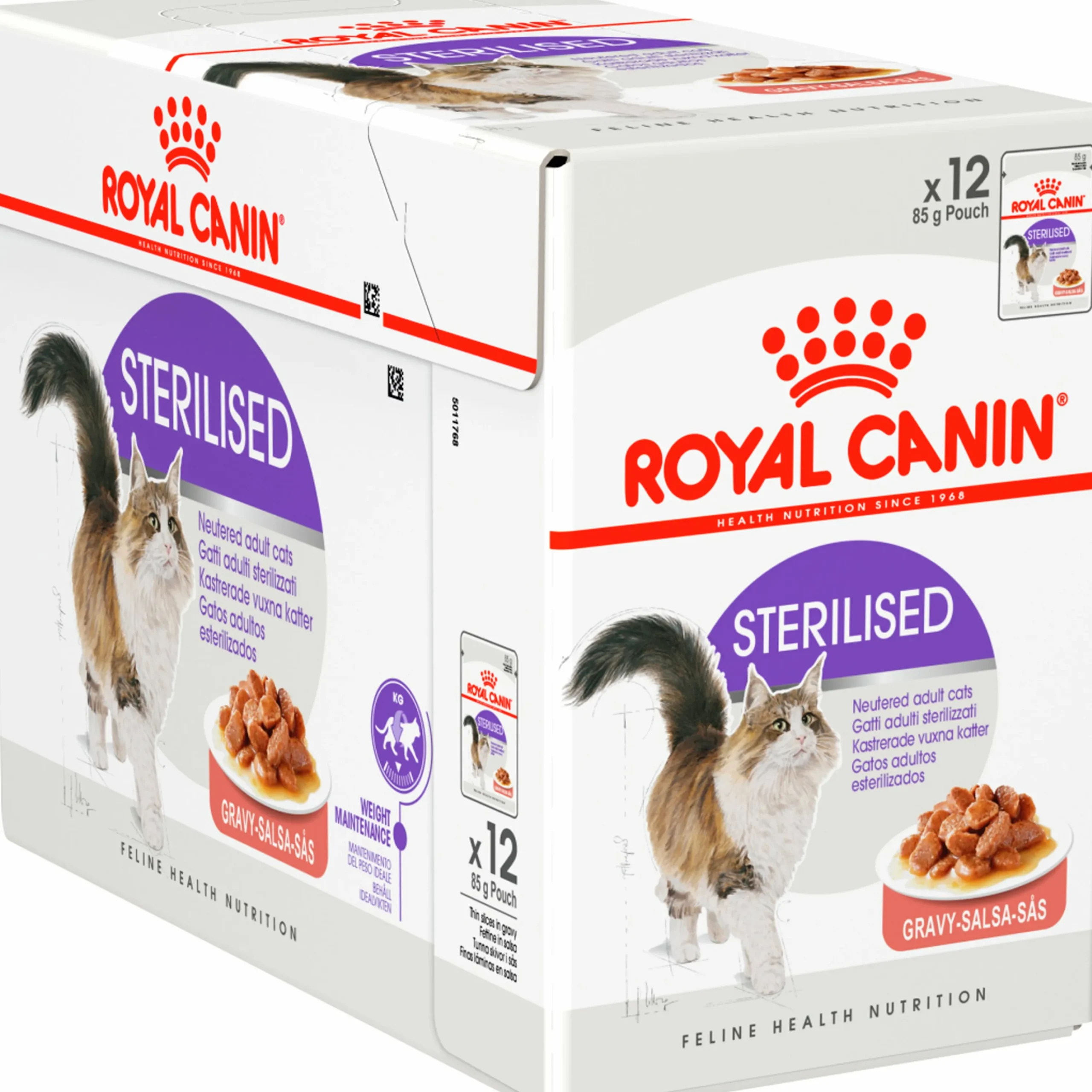 Kattmat Adult Sterilised Pouches Gravy Bitar i sås 12x85g>Royal Canin Discount