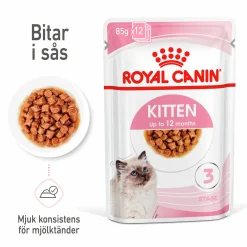 Kattmat Kitten Pouches Gravy Bitar i sås 12x85g><noscript><img width=