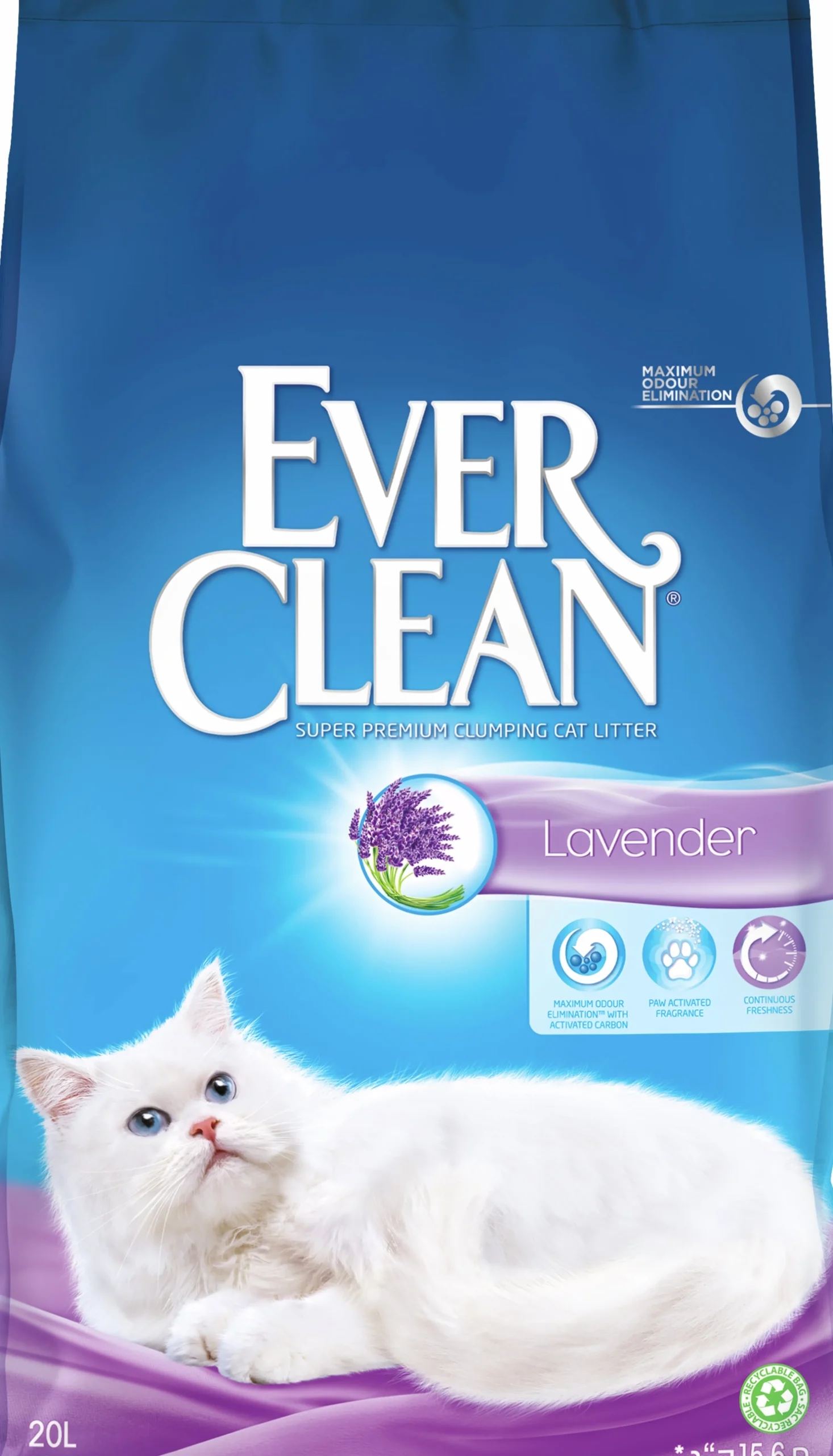 Kattsand Ever Clean Lavendel 20L>EverClean Clearance