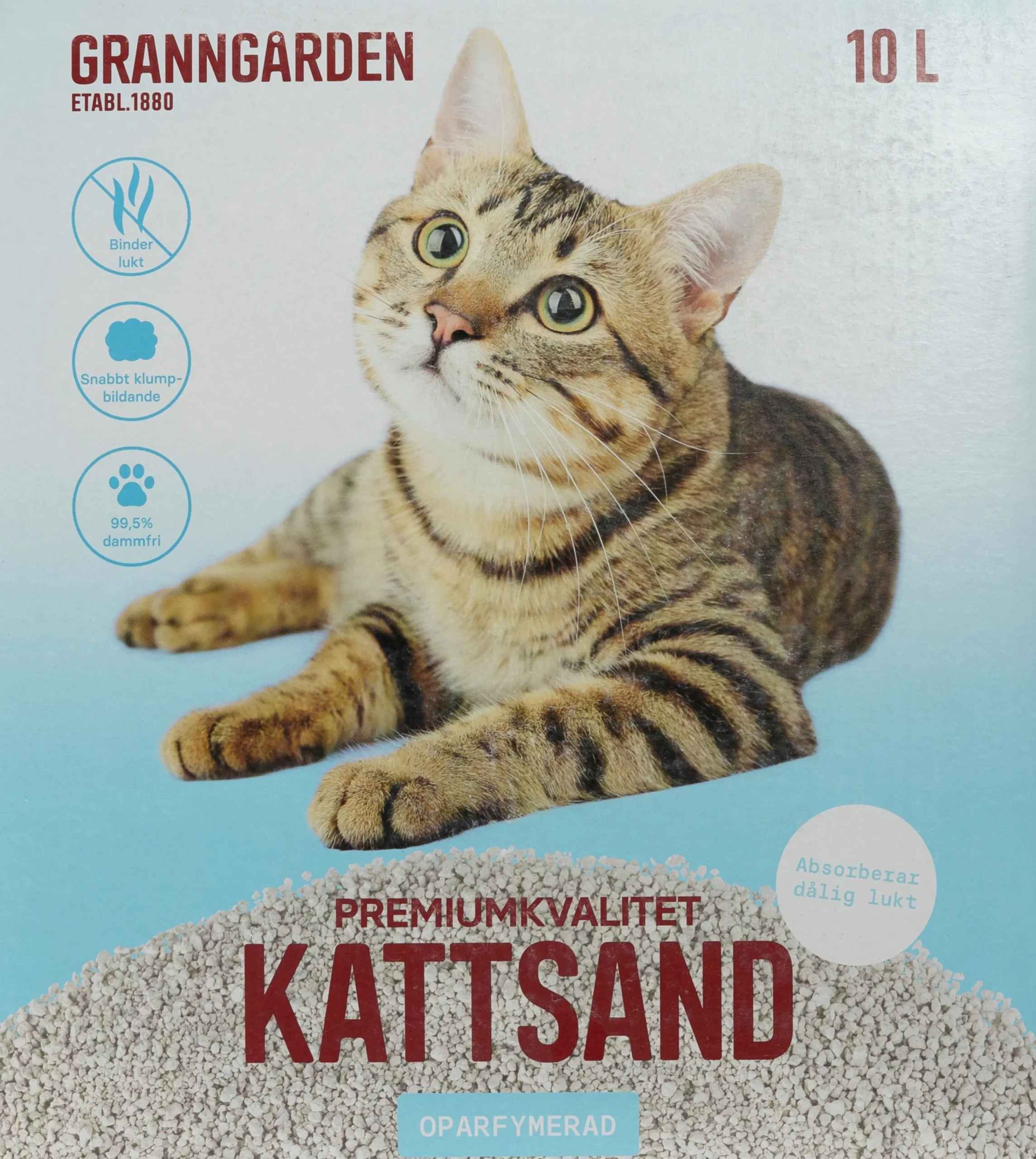 Kattsand Oparfymerad 10L>Granngården Online