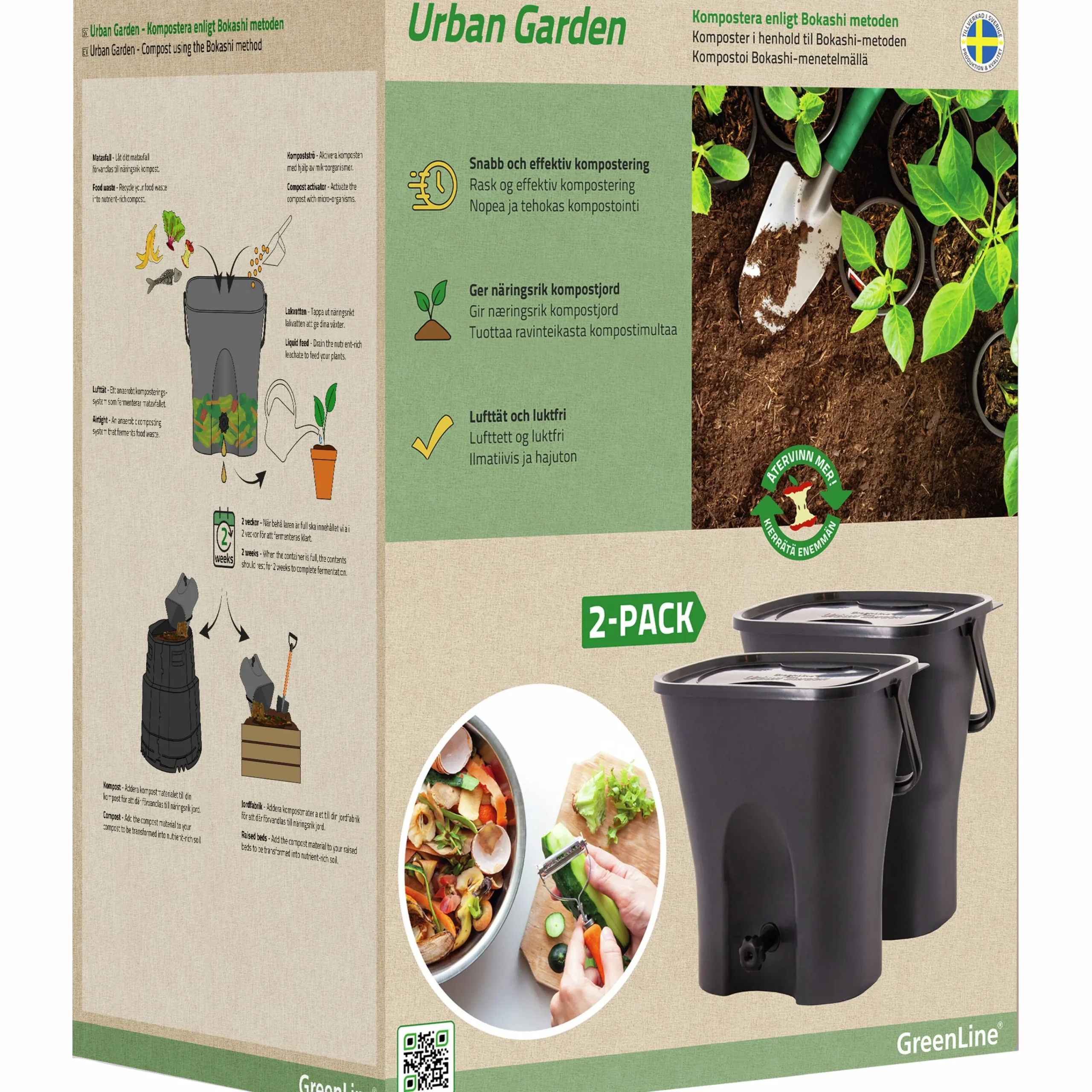 Kompost Urban Garden 18L 2-p>GreenLine New