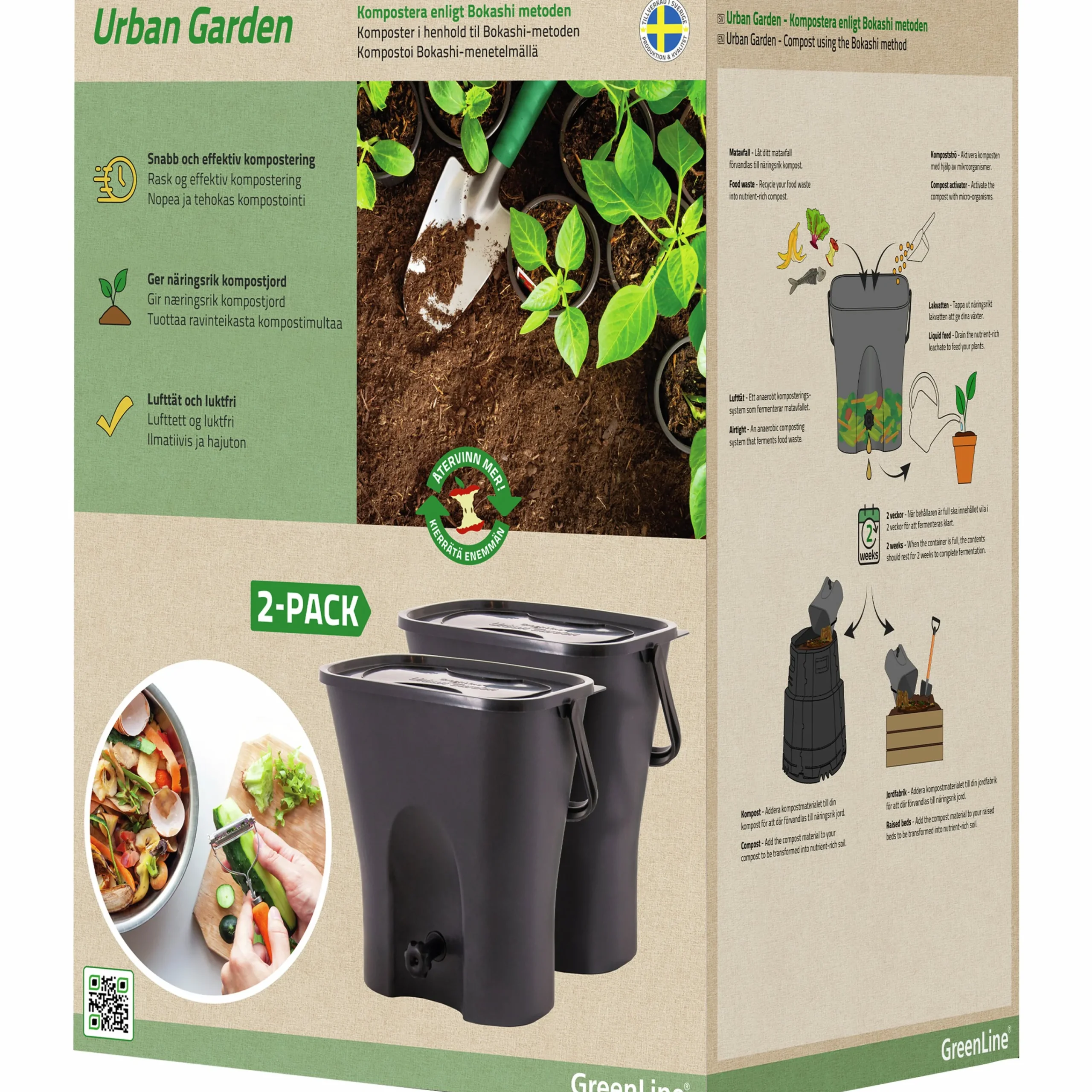 Kompost Urban Garden 18L 2-p>GreenLine New