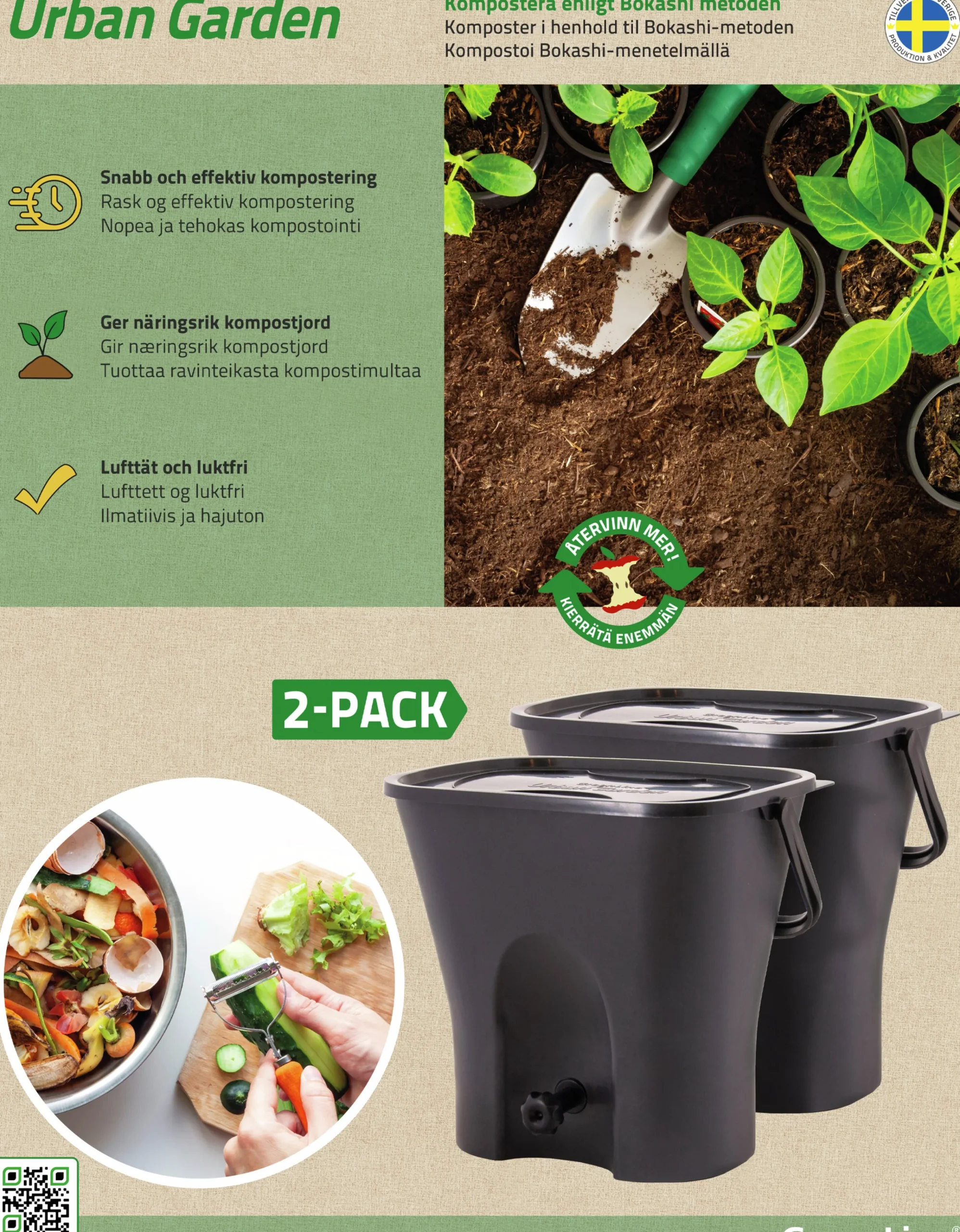 Kompost Urban Garden 18L 2-p>GreenLine New